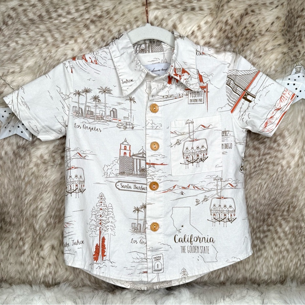 Five Loaves Two Fish California Print Kids Shirt